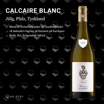 2022 Calcaire Blanc, Weingut Jülg, Pfalz, Tyskland